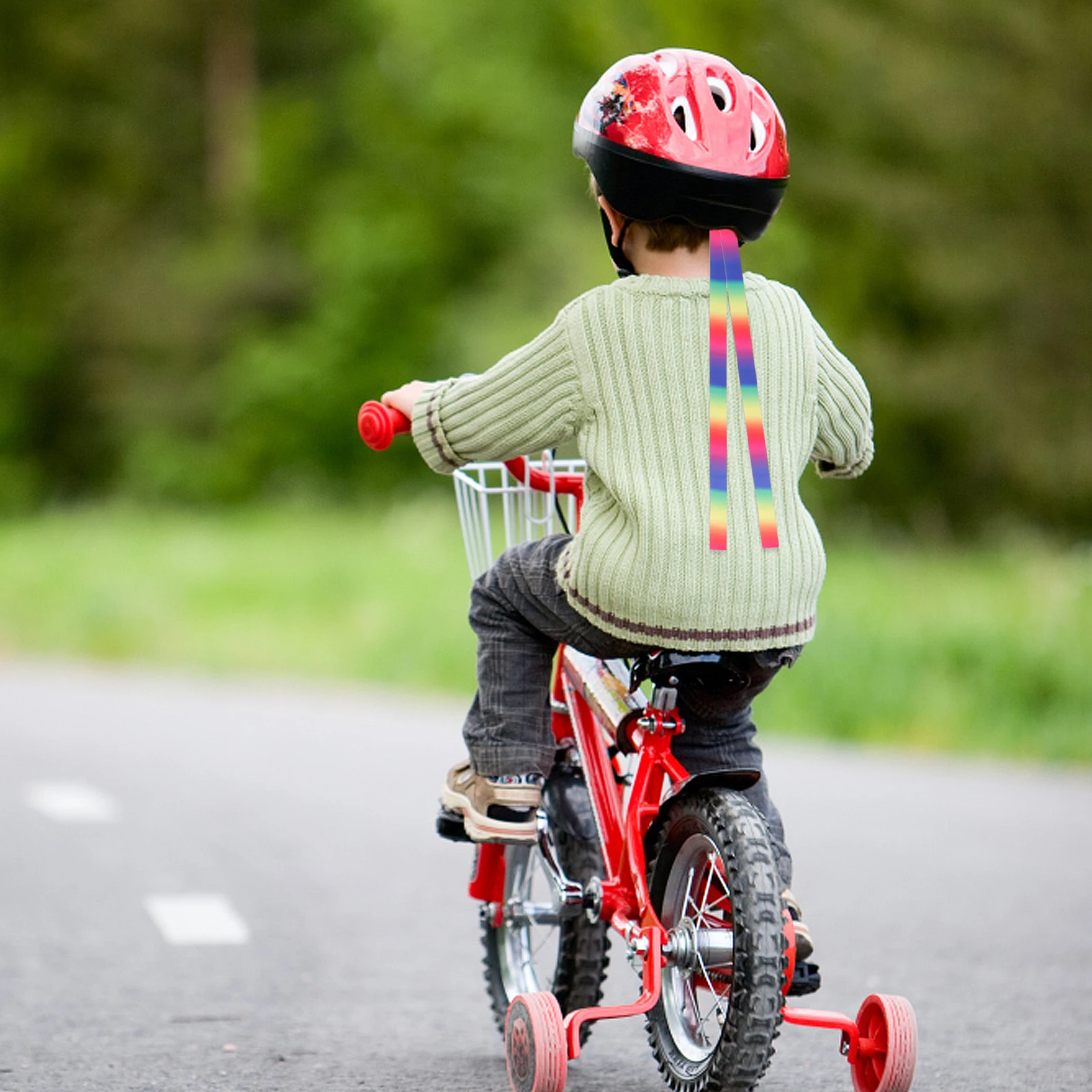 

4 шт., детские велосипедные ленты, декоративные ленты, красочные, простая установка, кисточки для скутера, практичные аксессуары для велосипеда