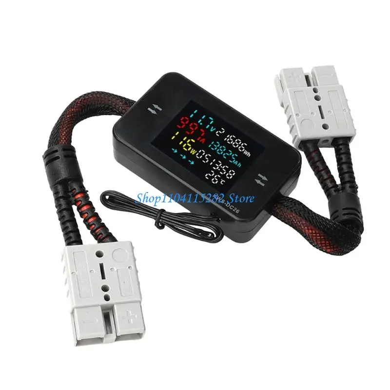 Battery Performances Testing Instrument LCD Display Current Power Energy Meter for Solar Systems and Electric Vehicle