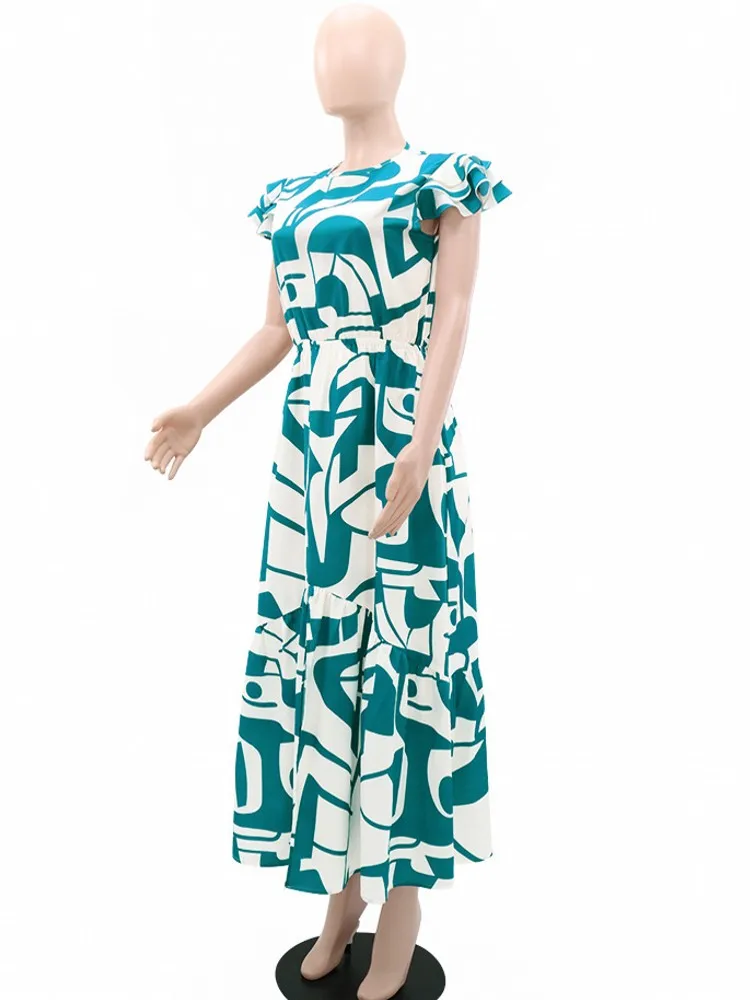 Afrikaanse Jurken Voor Vrouwen Elegant Polyester 2023 Nieuwe Moslim Mode Abaya Dashiki Gewaad Kaftan Midi Jurk Turks Afrika