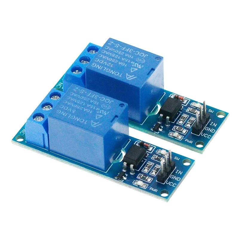 Módulo de relé de 1 circuito y 5 canales de 12V con relé de aislamiento por optoacoplador, placa de expansión para microcontrolador con disparo de nivel alto/bajo