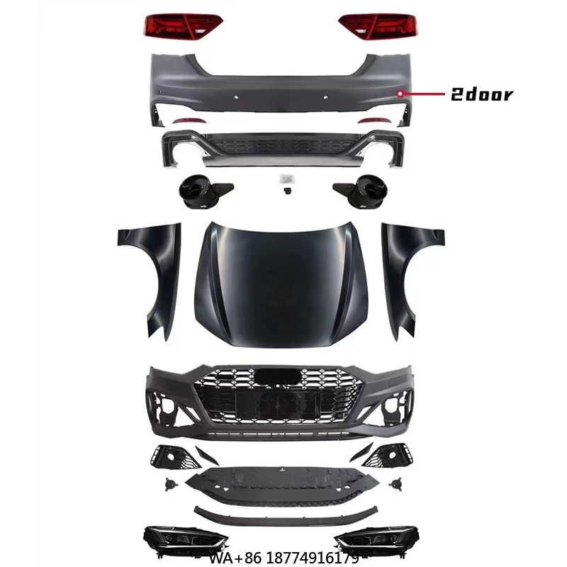 

Suitable for A5(08-16 Models) Modified RS5(2021+ Models) Body Kit Front and Rear Bumper Front and Rear Lights