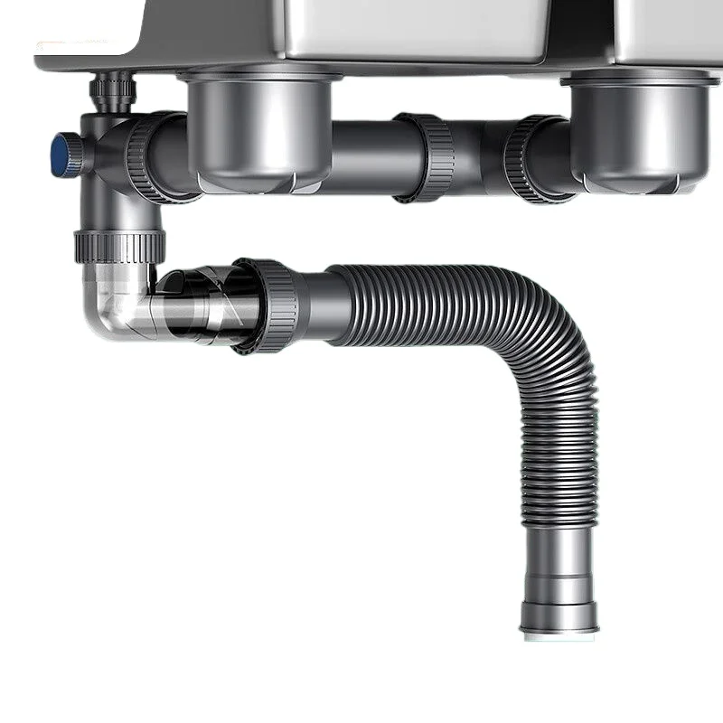 

6Wp kitchen sewer set Double slot kitchen sewer pipe drain pipe accessories sewer set