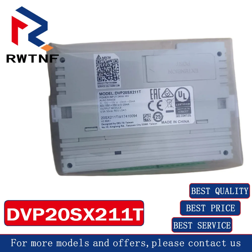 Brand New Genuine DVP20SX211T Delta Programmable Logic Controller Analog PLC,100% original warehouse stock