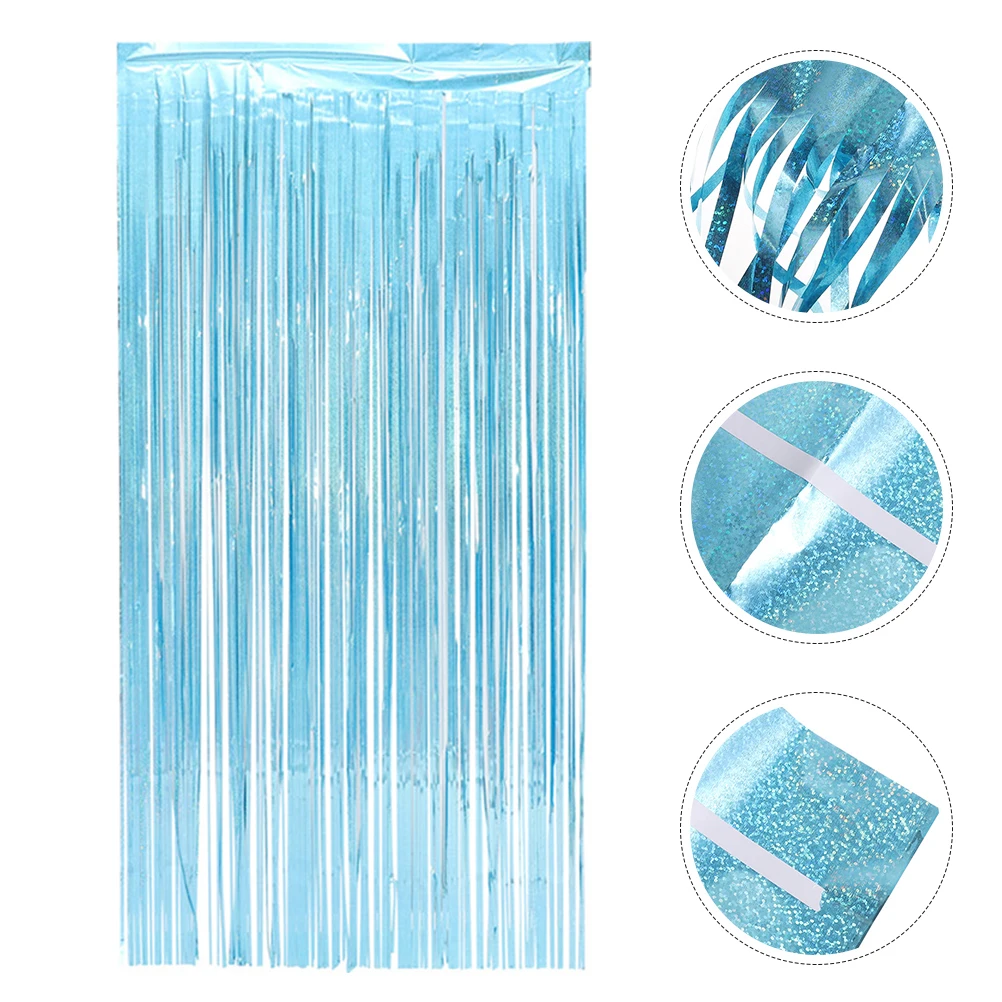 

2pcs Fringe Curtain Decor Plastic Door Curtain Wedding Party Backdrop Bachelorette Birthday Disco Streamer Tinsel Glitter