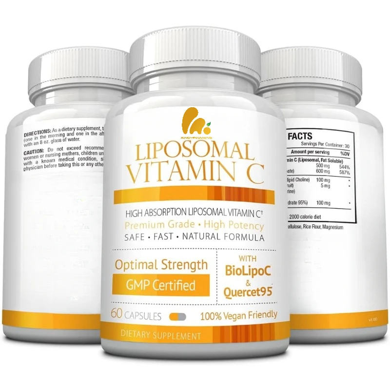 Liposomal Vitamin C-1100 milligrams -60 capsules vegan capsules - immune support, collagen enhancement, antioxidants