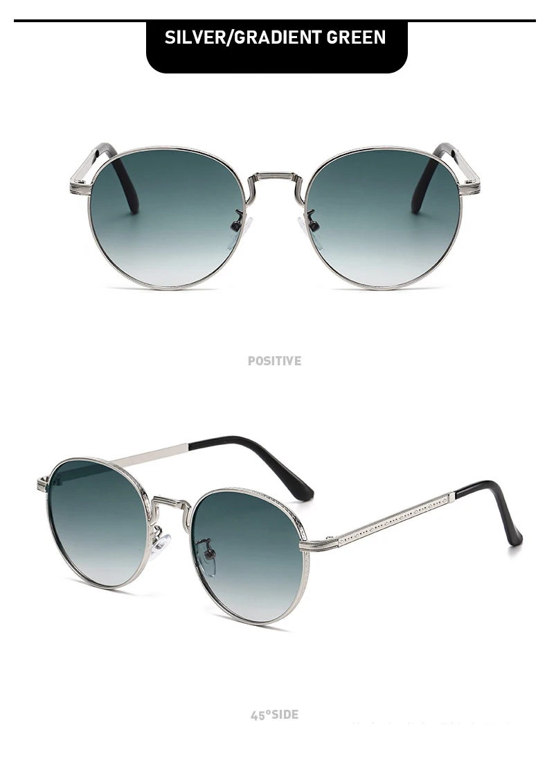 Sonnenbrille mit elliptischem Metallrahmen für Damen, kleiner Rahmen, Retro-Trend, modisch, High-End-Sonnenbrille für Herren 2403 – Detail 17