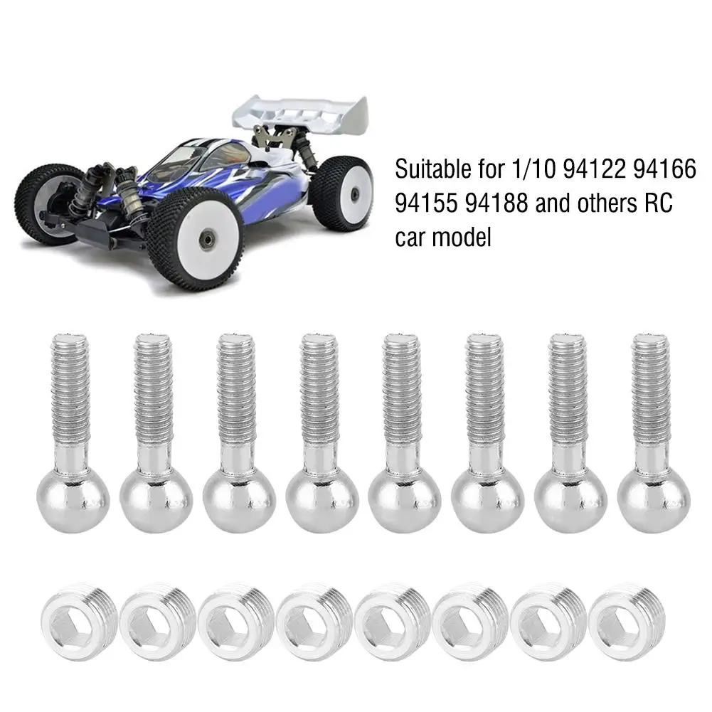 مسمار برأس معدني 0 لـ 1 52 BAll مع صواميل سداسية لسيارة RC 1 0 9 1 22 9 1 66 9 1 55 9 1 88