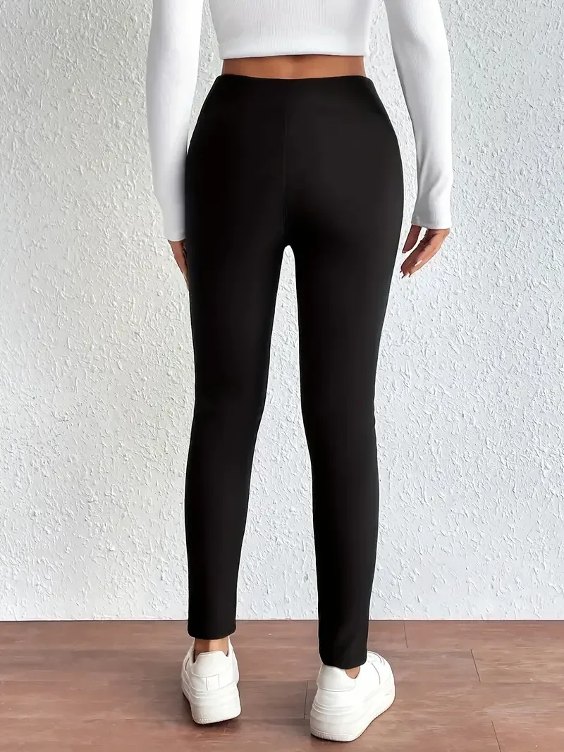 Winterwarme Plüsch-Leggings, thermische, lässige, dehnbare Leggings für Herbst und Winter, Damenbekleidung