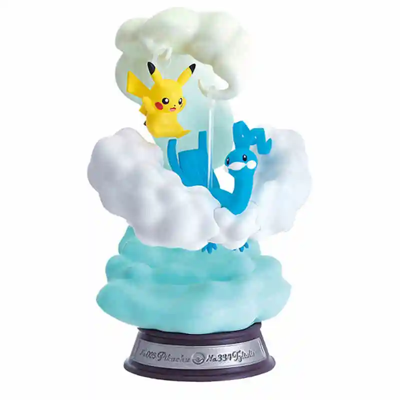 Echte Re-Ment Pokemon Swinging Swing Collection 3 Pikachu Jirachi Greninja Anime Action Figure Model Decor Speelgoed Verjaardagscadeau