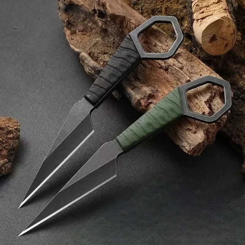 2026 New Pocket Knife Mini Neck Hanging Knife, EDC Portable Small Straight Outdoor Survival Knife + Sheath