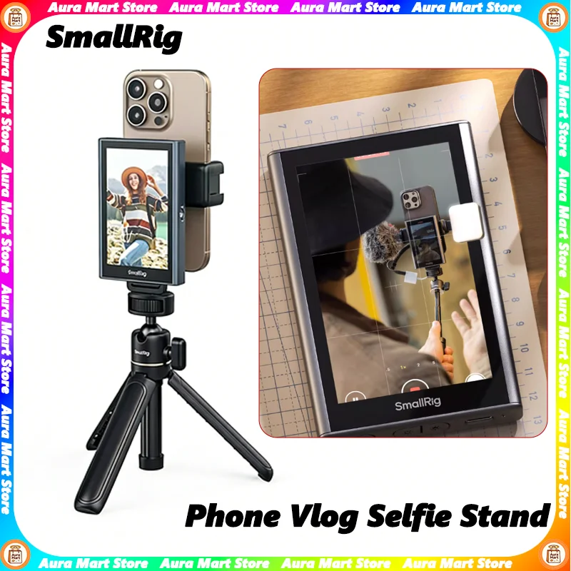 

Беспроводной видеомонитор SmallRig с магнитным держателем для телефона, синхронизация с задней камерой для iPhone 17, Huawei Mate