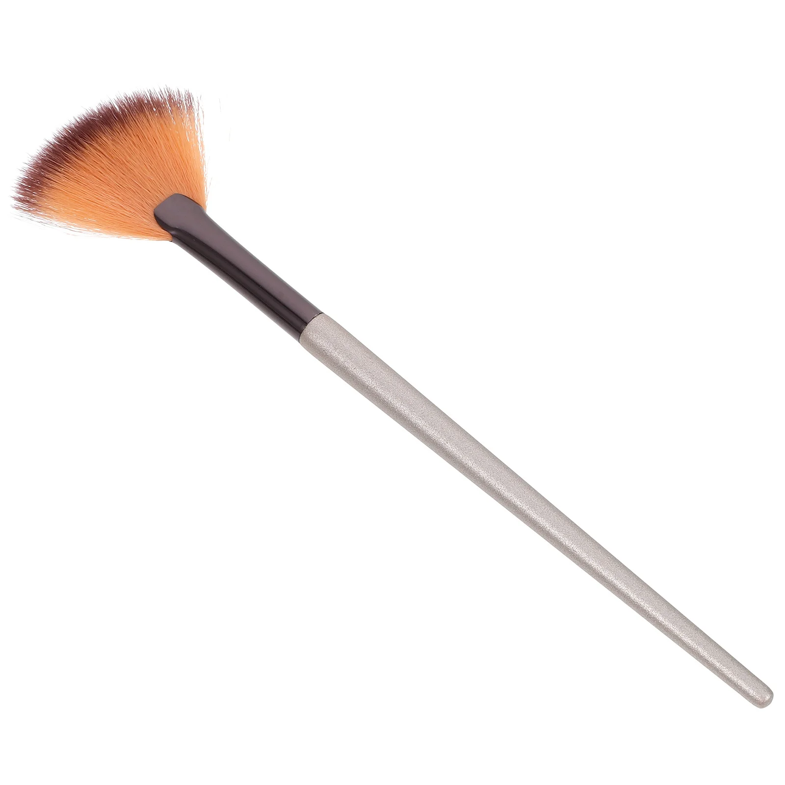 

Wooden Handle Fan Shape Nylon Bristles Brush Soft Synthetic Powder Facial Brush Perfect for Makeup Set
