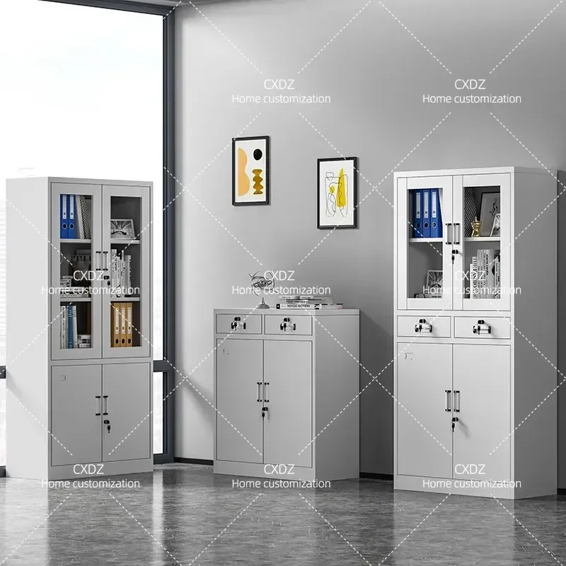 Steel File Cabinet Iron Office Locker Data Storage Cabinet with Drawers for Finance Documents and Certificates