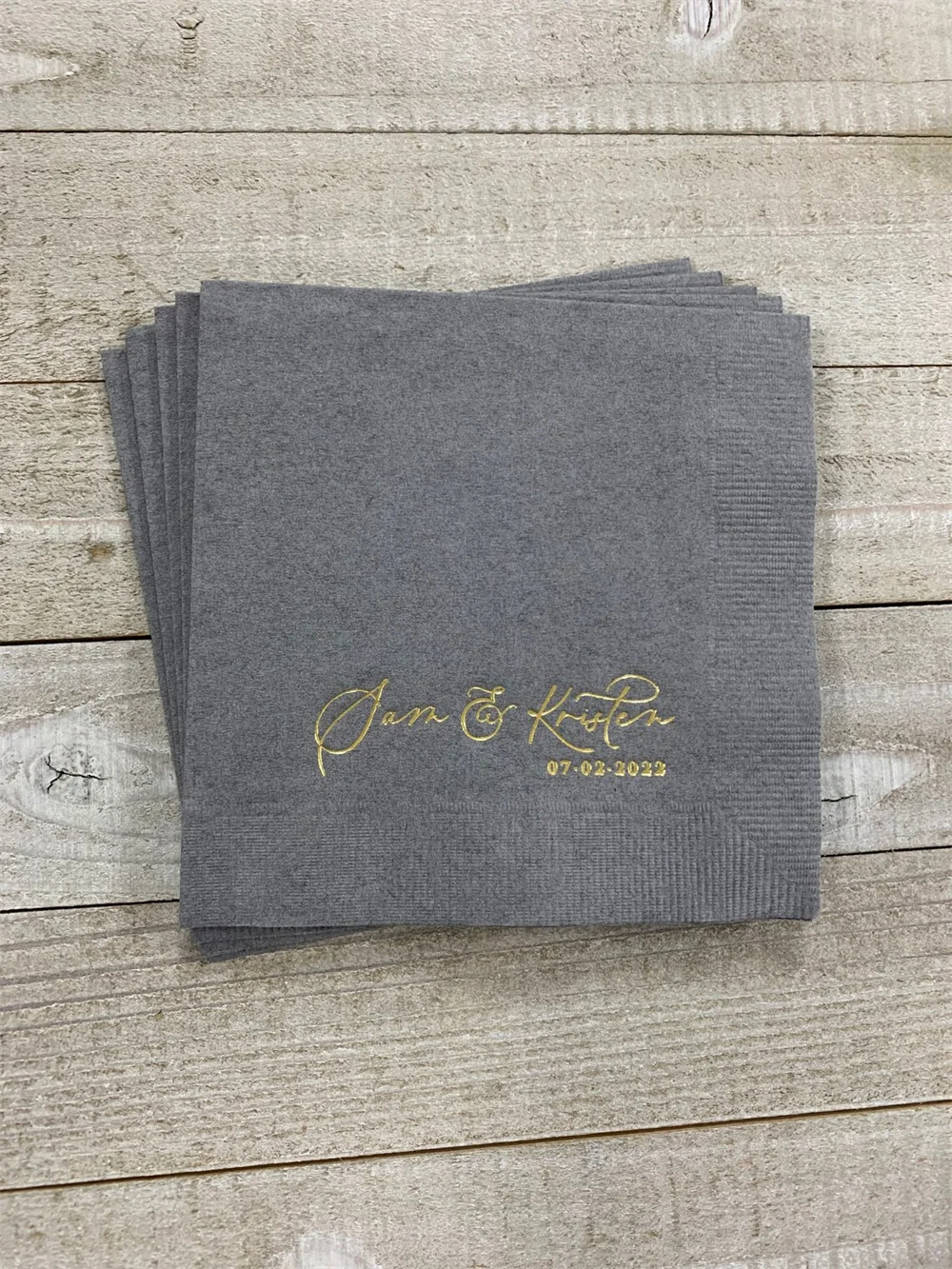 

50PCS Personalized Napkins Wedding Napkins Custom Modern Font Monogram Rehearsal Dinner Beverage Cocktail Luncheon Dinner Guest