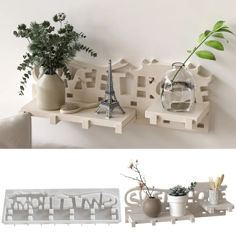 

DIY украшение стены дома, гипсовая силиконовая форма, милая домашняя настенная полка для хранения, гипсовые формы для бетонной смолы, изготовление орнаментов для рукоделия