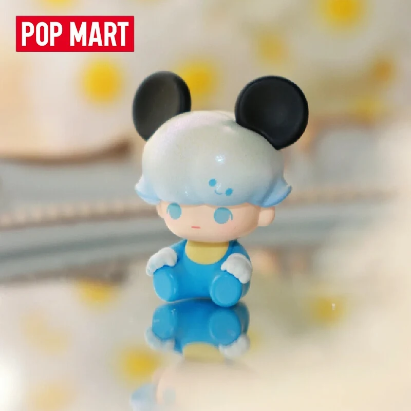 POPMART Dimoo World × Seri Disney Mainan Mini Blind Bag Klasik Mickey Mini Action Figure Koleksi Trendi Hadiah Anak-anak