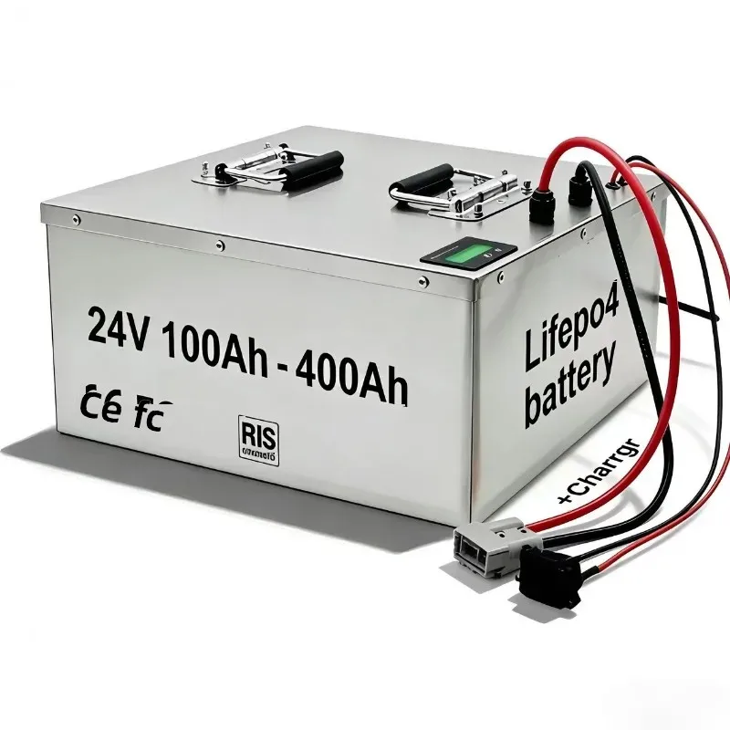 24V 100Ah-400Ah LiFePO4 Deep Cycle Battery with BMS for Solar System, UPS, Trolling Motor, RV, Marine, Off-Grid & Home Backup