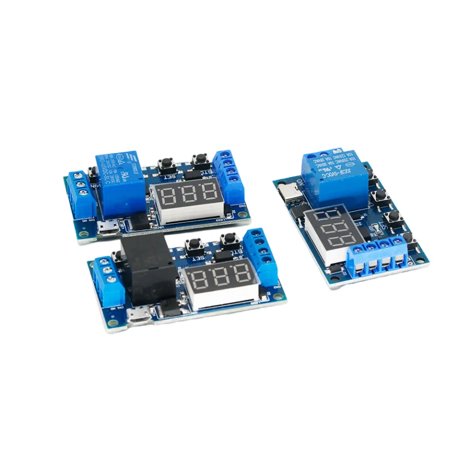 

DC 6-30V Support Micro USB 5V LED Display Automation Cycle Delay Timer Control Off Switch Delay Time Relay 6V 9V 12V 24V