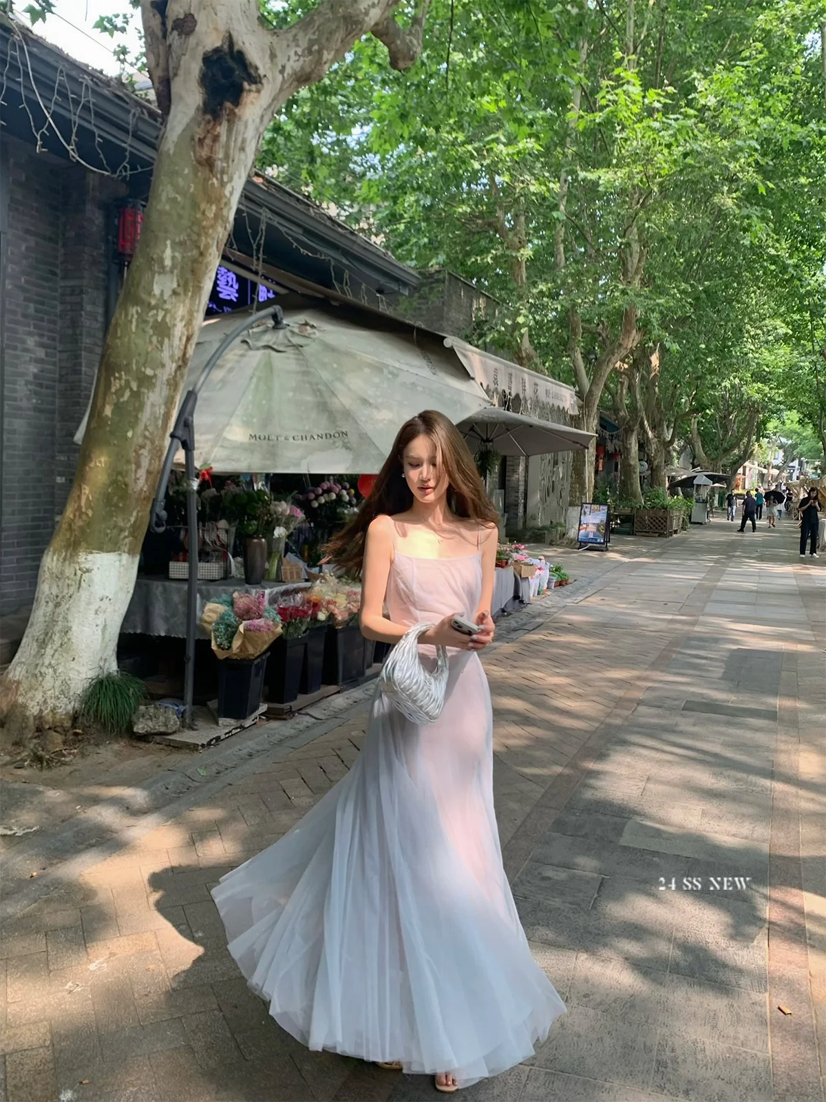 

Летнее длинное платье Florr Playa Swan Dream Tea Break с сетчатыми бретелями, женское приталенное платье-двойка с молнией для отпуска