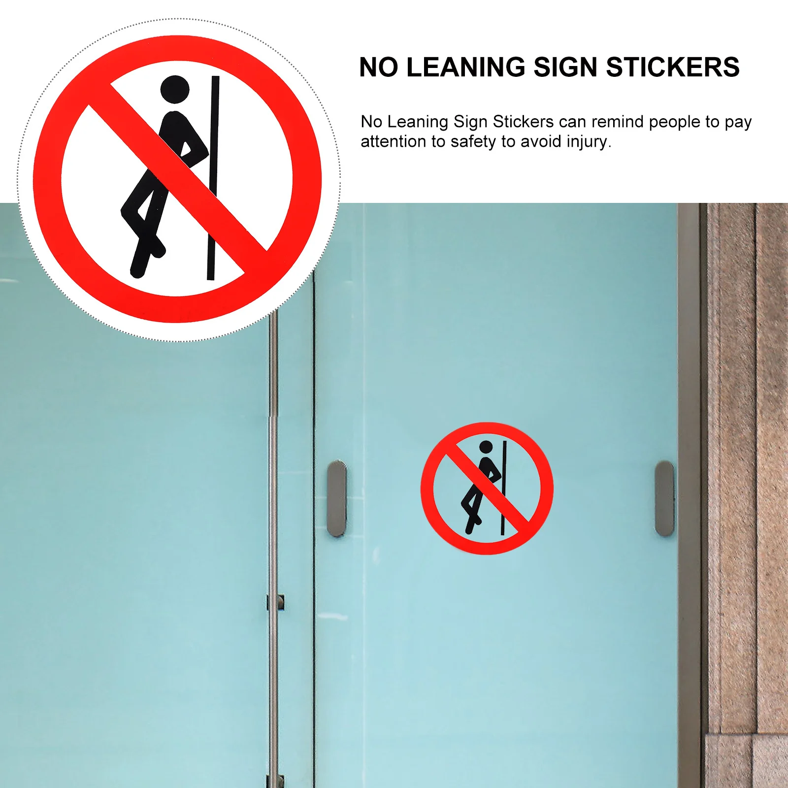 5 قطعة ملصقات تحذيرية بدون مائل علامة أمان ذاتية اللصق ملصقات تحذيرية قابلة للتقشير واللصق للاستخدام الصناعي في المستودعات #3