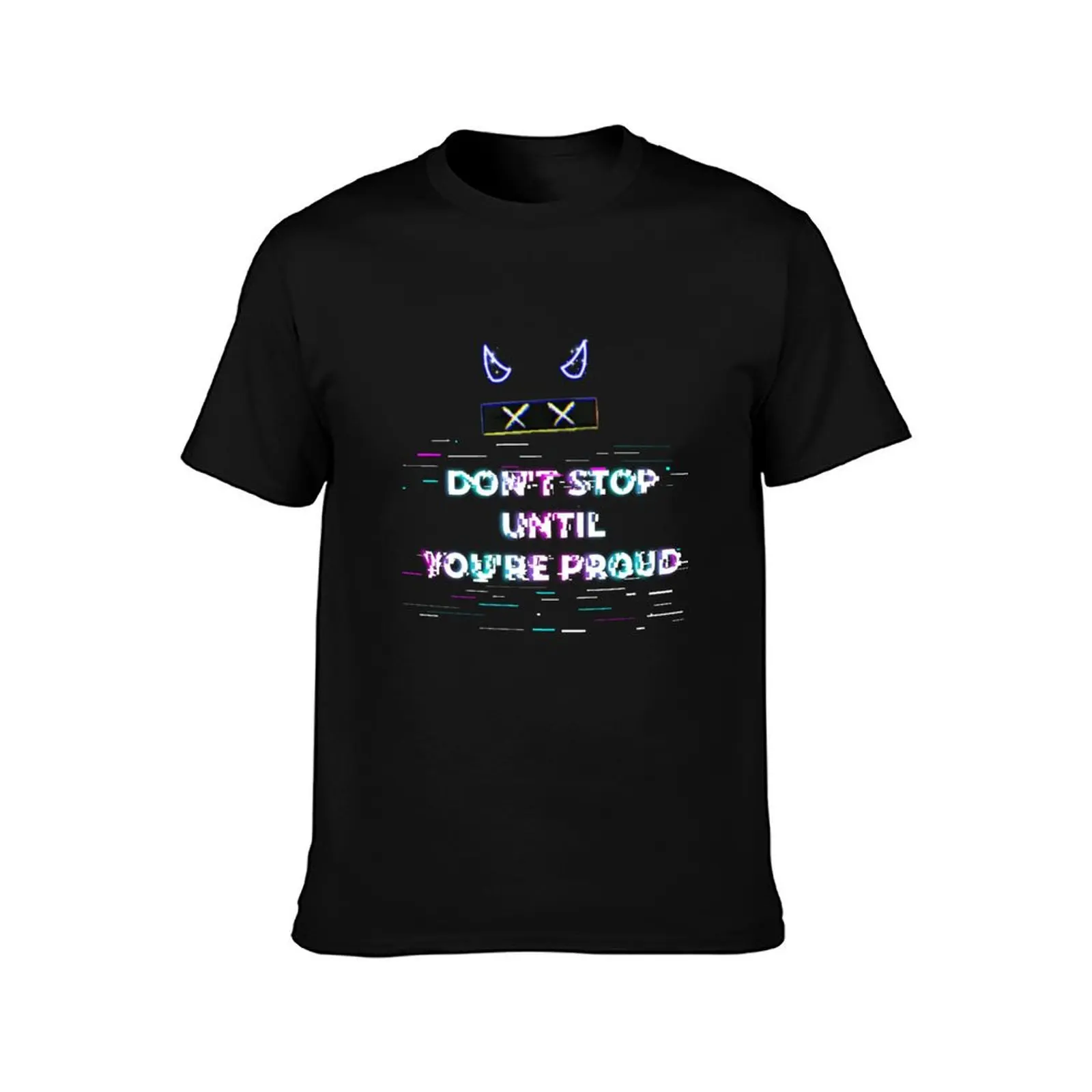 Futuristic glitch text effect T-Shirt Plus Size Non-Shrink T-Shirt