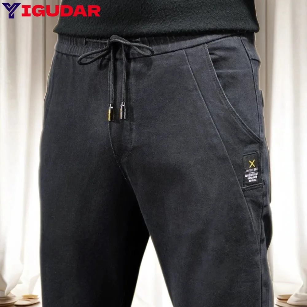 

2022 New Hip Hop Harem Jeans Pants Men Loose Joggers Denim Casual Sweatpants Korea Ankle Length Trousers Streetwear men Clothes