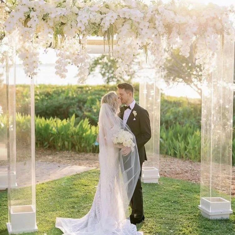 Hochzeit Party Supplies Transparenter Hochzeitshintergrund Blumenkranz Bogen