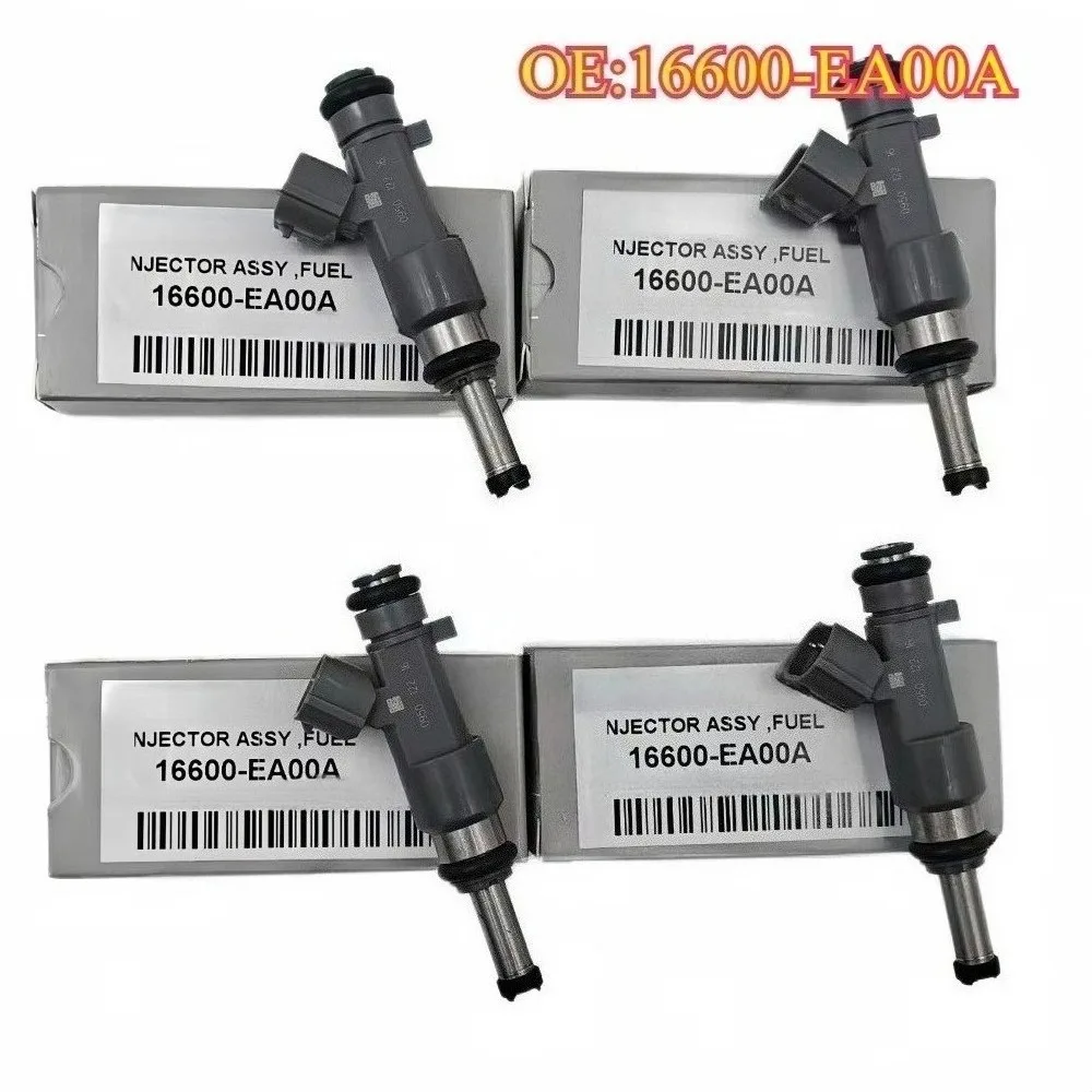 Original High quality New For 4pcs 16600-EA00A Fuel injector FJ744 For NISSAN- FRONTIER 2005-2017 NP300 2016-2017 2.5L L4