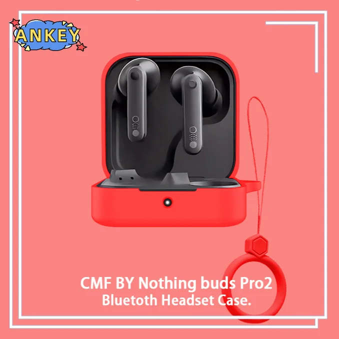 Soft Silicone Bluetooth Earbuds Capa Protetora, Case para CMF, Tudo Buds Pro2, Anti-Fall, Caso Fone de Ouvido Sem Fio