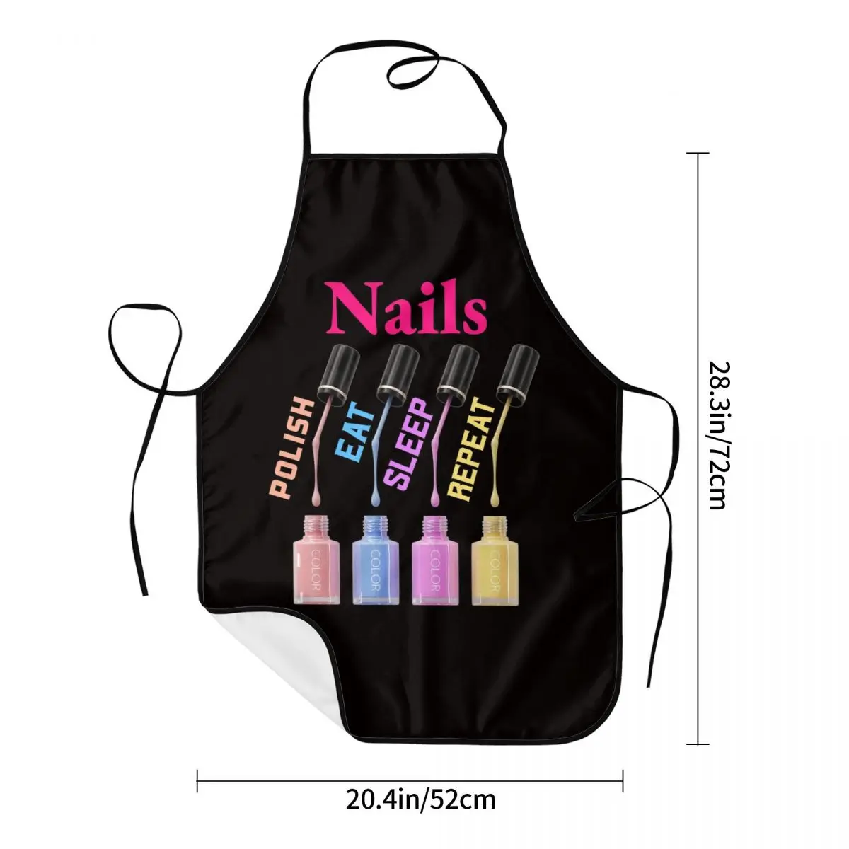 Nails Polish Eat Sleep Repeat Apron Kitchen Chef Cooking Baking Bib Women Men Tech Funny Quotes Tablier Cuisine for Painting