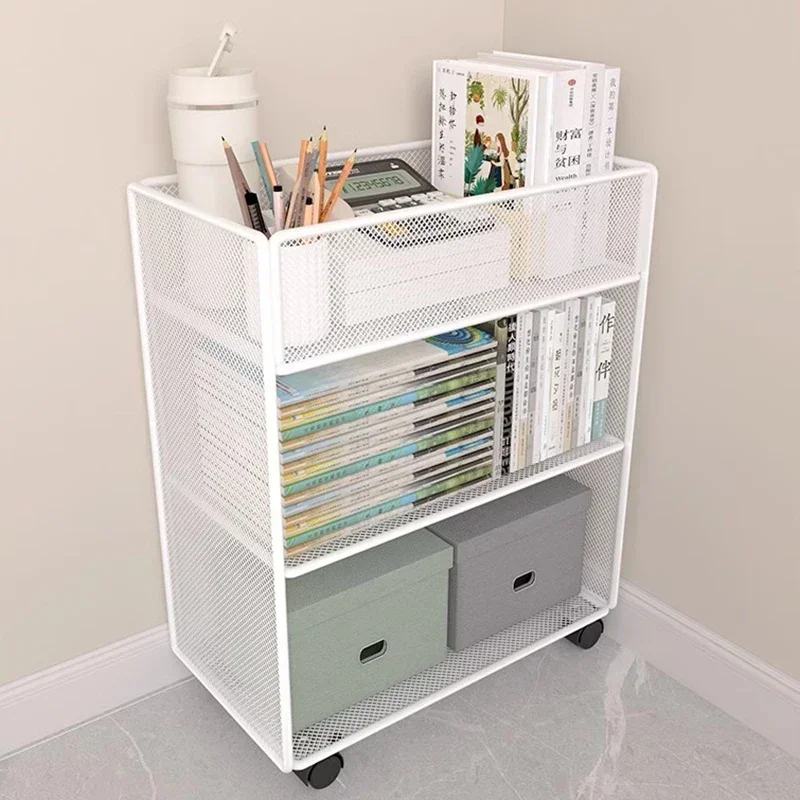 Storage Nordic Bookcase Mobile Display White Small Bookcase Bedside Sideboards Estante Para Livros Modern Furniture Livingroom