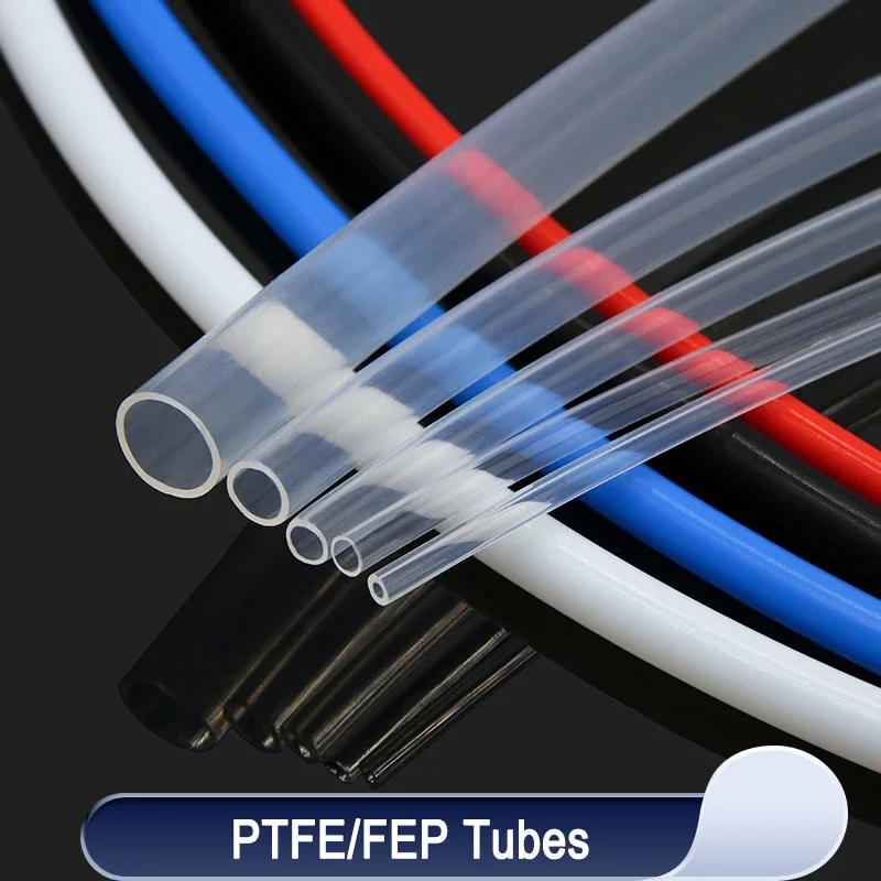 1/5/10m  PTFE FEP Tube 1mm 2mm 3mm 4mm 5mm 6mm 8mm For 3D Printer Parts Pipe Bowden J-head