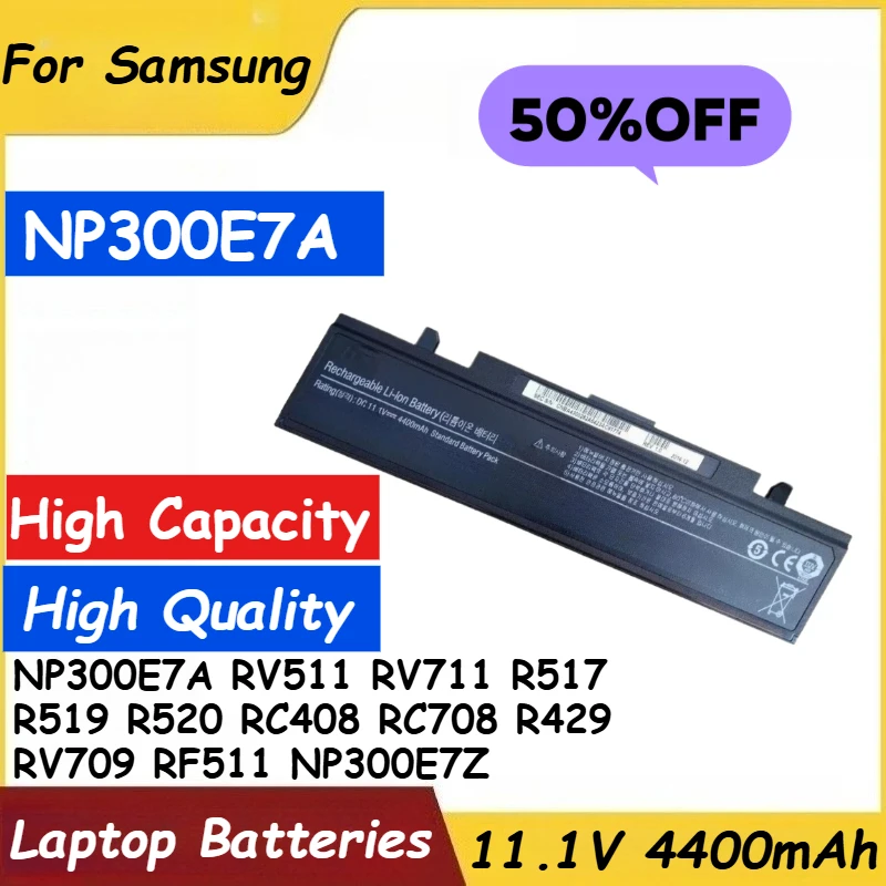 

Для Samsung NP300E7A RV511 RV711 R517 R519 R520 RC408 RC708 R429 RV709 RF511 NP300E7Z Сменный аккумулятор для ноутбука 11,1 В 4400 мАч