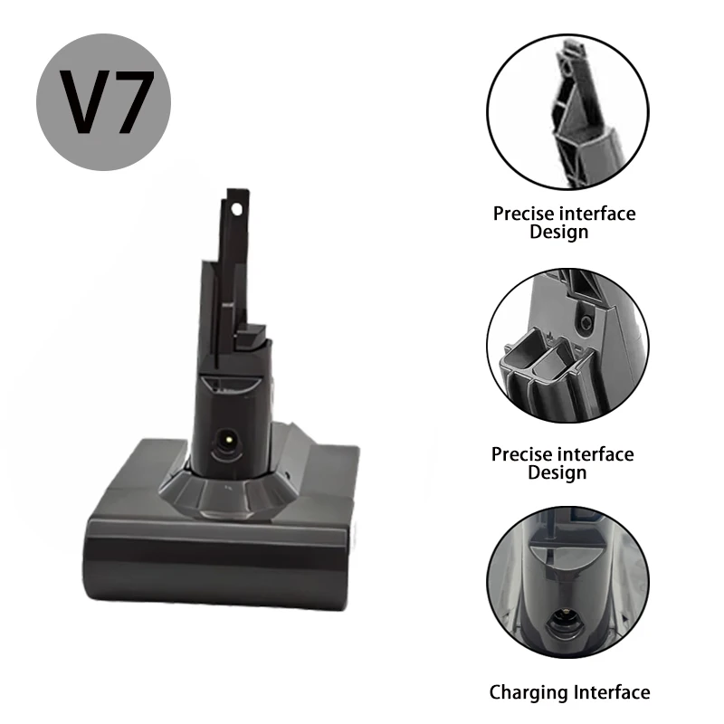 مكنسة كهربائية بطارية قابلة للشحن لدايسون V6 V7 V8 V10 V11 V15 Series SV07 SV09 SV10 DC62 المطلق رقيق الحيوان برو Bateria