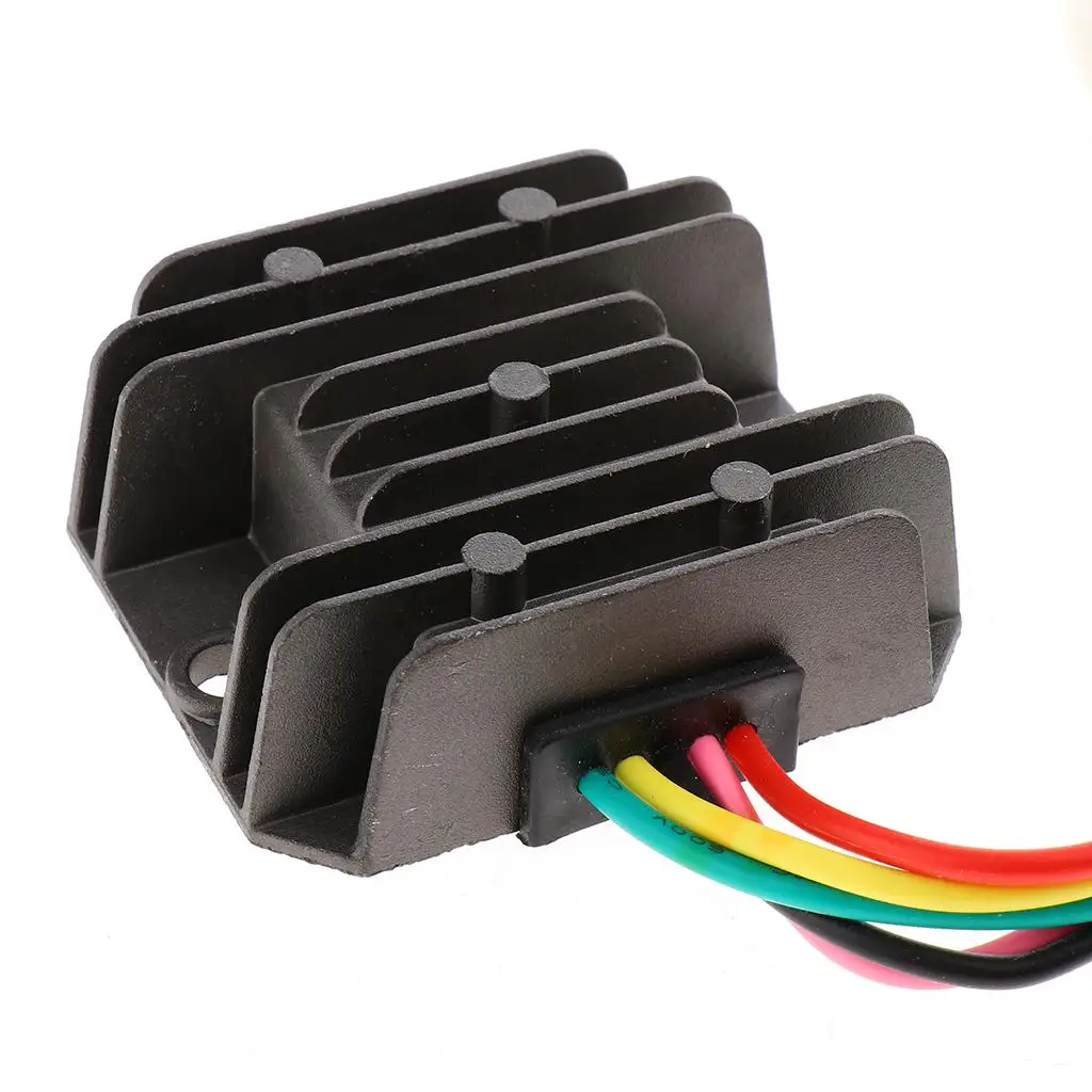 Universal Motorcycle Voltage Rectifier 12V Four Wire External Capacitor Regulator for 125cc 150cc Quad ATV Improved Charging