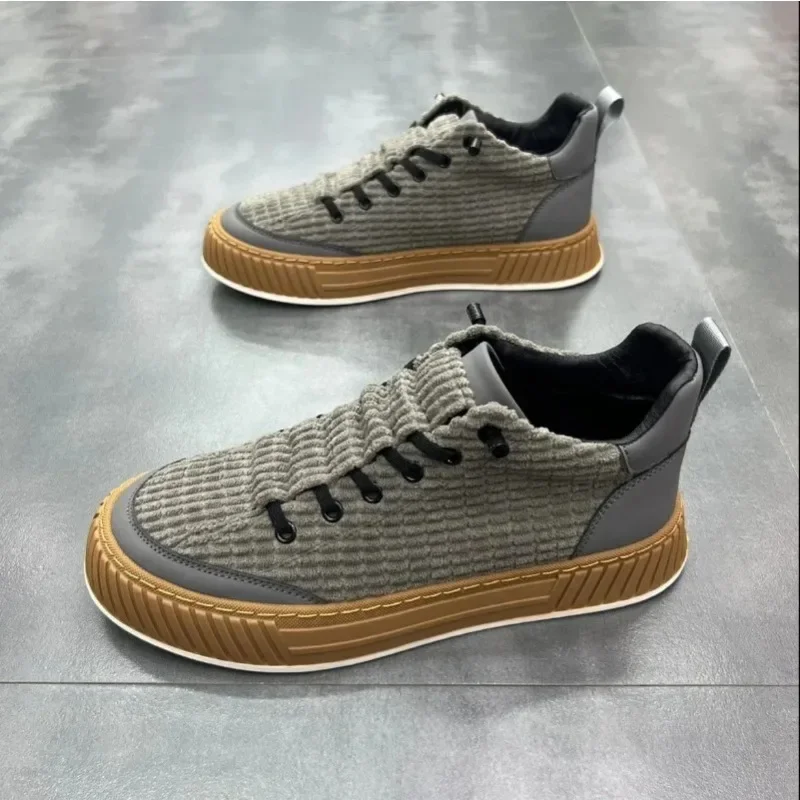 Zapatos vulcanizados antideslizantes para hombre, zapatillas vulcanizadas de diseñador, zapatos de plataforma antideslizantes para correr, zapatos masculinos