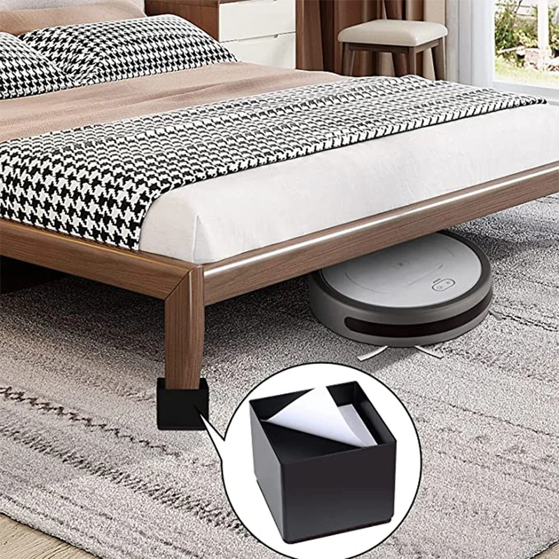 Patas de mesa de acero al carbono de 2/4 piezas, elevador de muebles antideslizante, almohadillas protectoras para silla, cama y sofá, suministros para el hogar