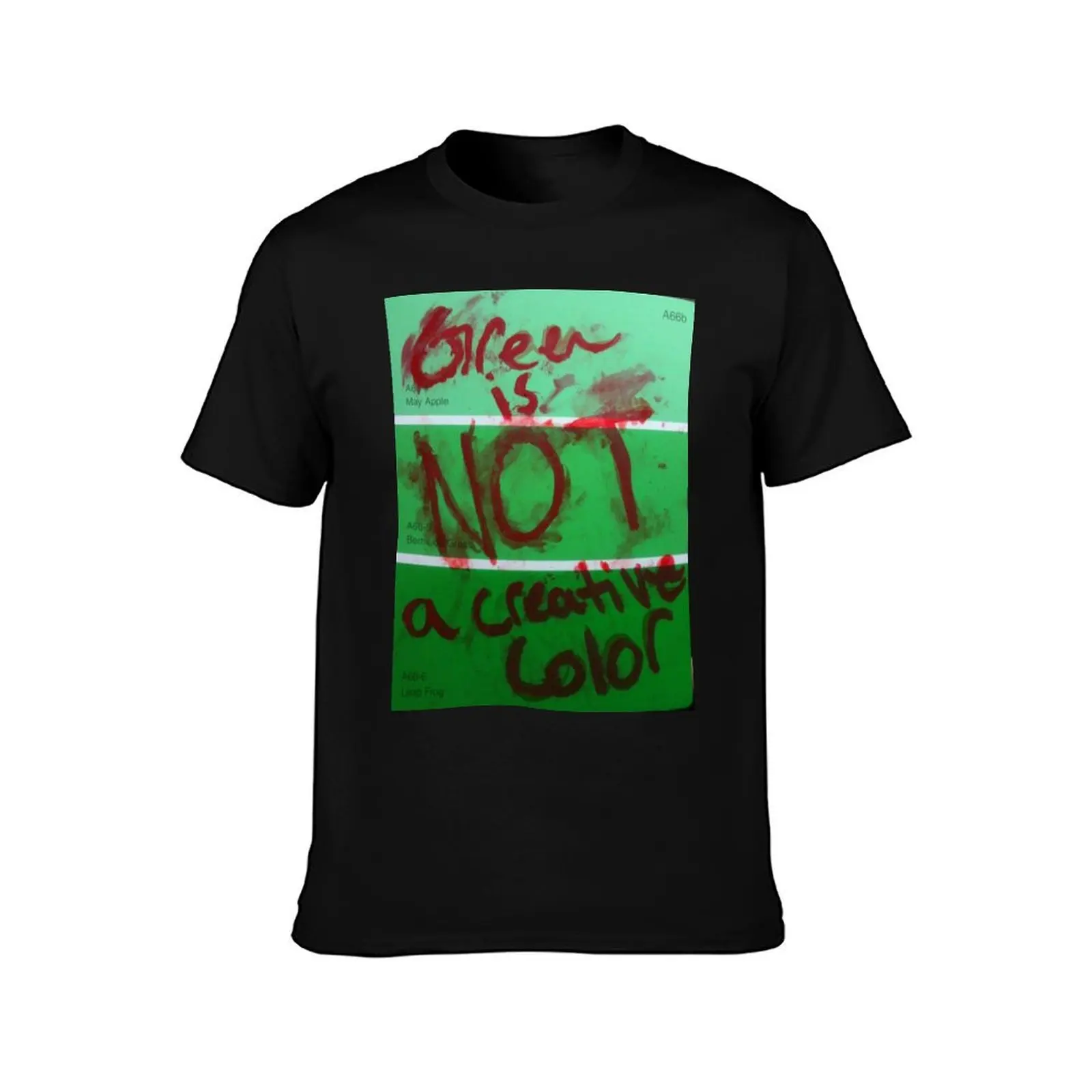 GREEN IS NOT A CREATIVE COLOR T-Shirt Abstract Pattern Print Top T-Shirt