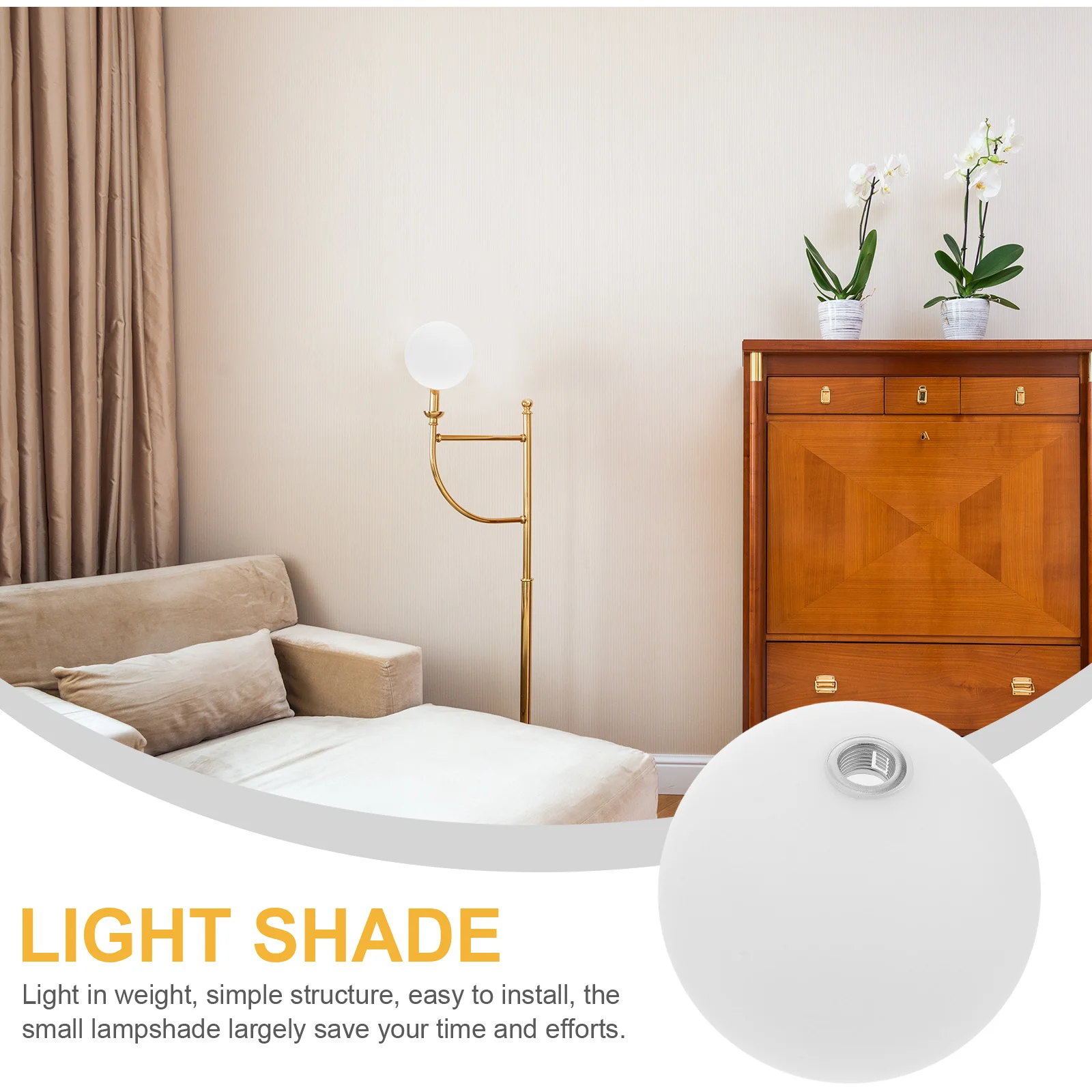 

Glass Lampshade Replacement Frosted Globe for Chandeliers Pendant Lights Soft Illumination Living Room Bedroom Decor G9