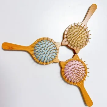 מיני פעוטות שיער קטורת קטנה קריקטורה קטנה חתול אוויר כרית מסרק עבור ילדים ילדה במבוק מסרק sandalwood