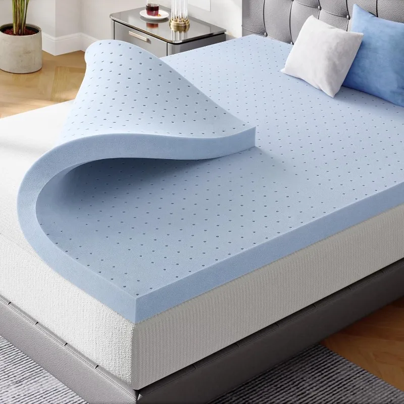 

Twin XL Mattress Topper, 2 inch Cooling Mattress Topper, Gel-Infused Memory Foam Bed Topper for Twin XL Size Bed