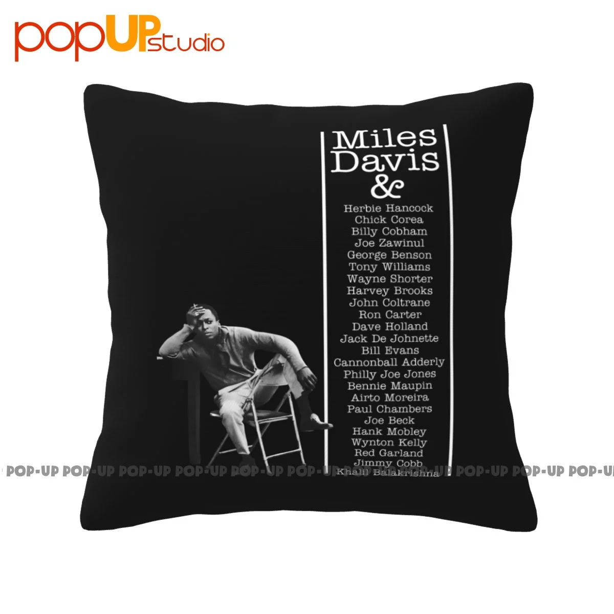 Winter Miles Davis 'And'John Coltrane Herbie Hancock Eric Dolphy Lee Morgan Pillowcase Throw Pillow Cover Anti-Mite