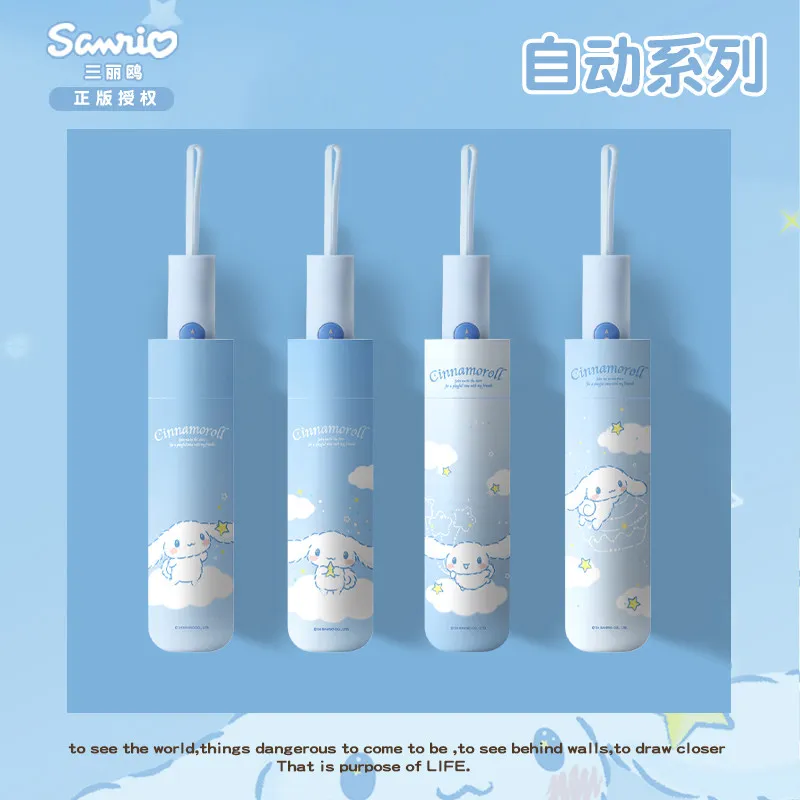 

Sanrio Cinnamoroll Automatic 3 Fold UV Protection Sun Rain Umbrella Portable Cartoon Parasol For Women Men
