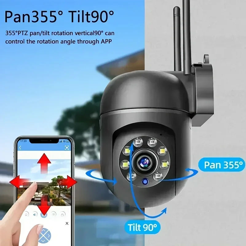 1080P PTZ WIFI IP Camera Audio CCTV Surveillance 4X Zoom Night Full Color Wireless Waterproof H.264 Audio Security