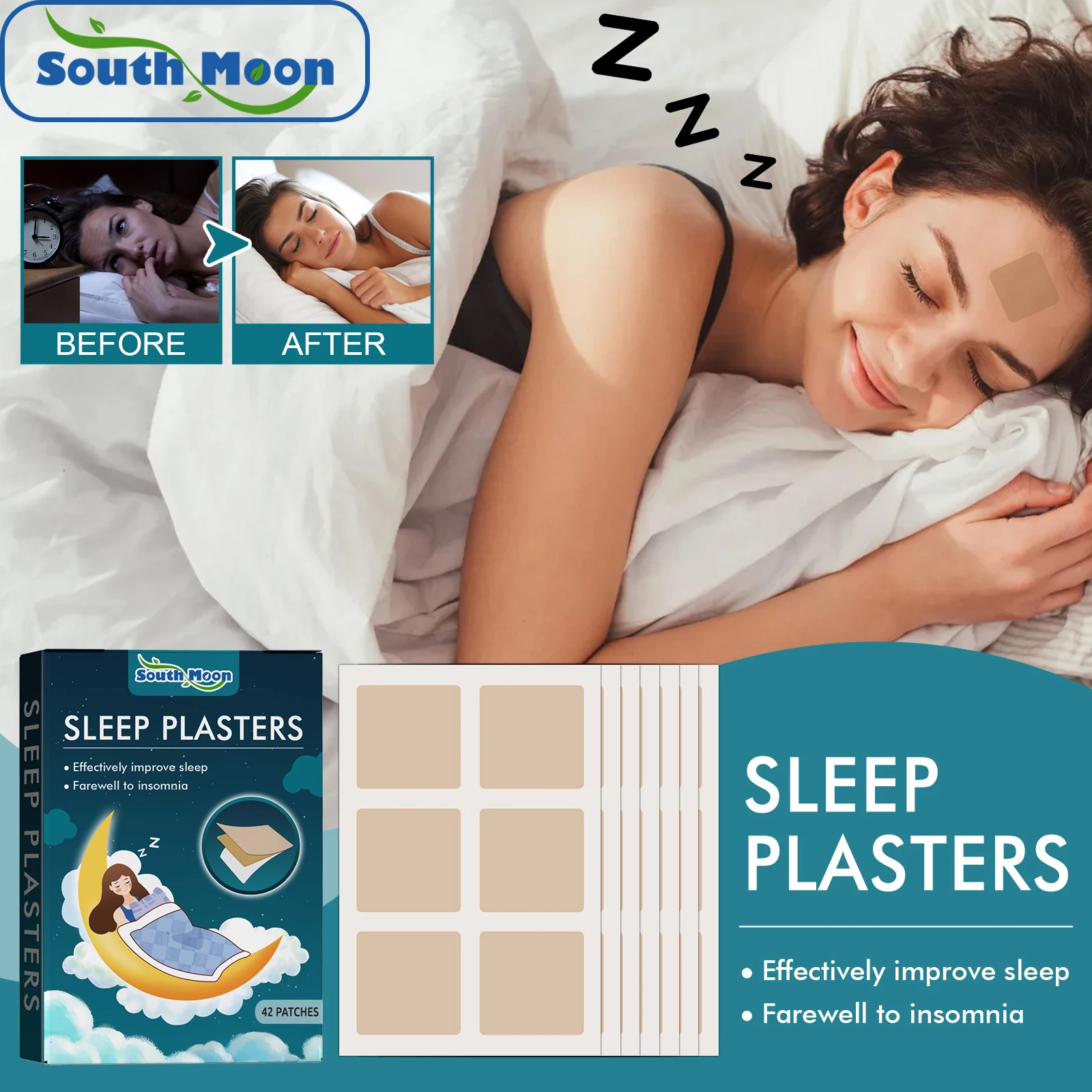 Natural-Sleep-Aid Patches Bio-Frequency Sleep-Aids for Adult Kids-Help Naturally Restore Your Sleep Cycle 42 Sleep Patch