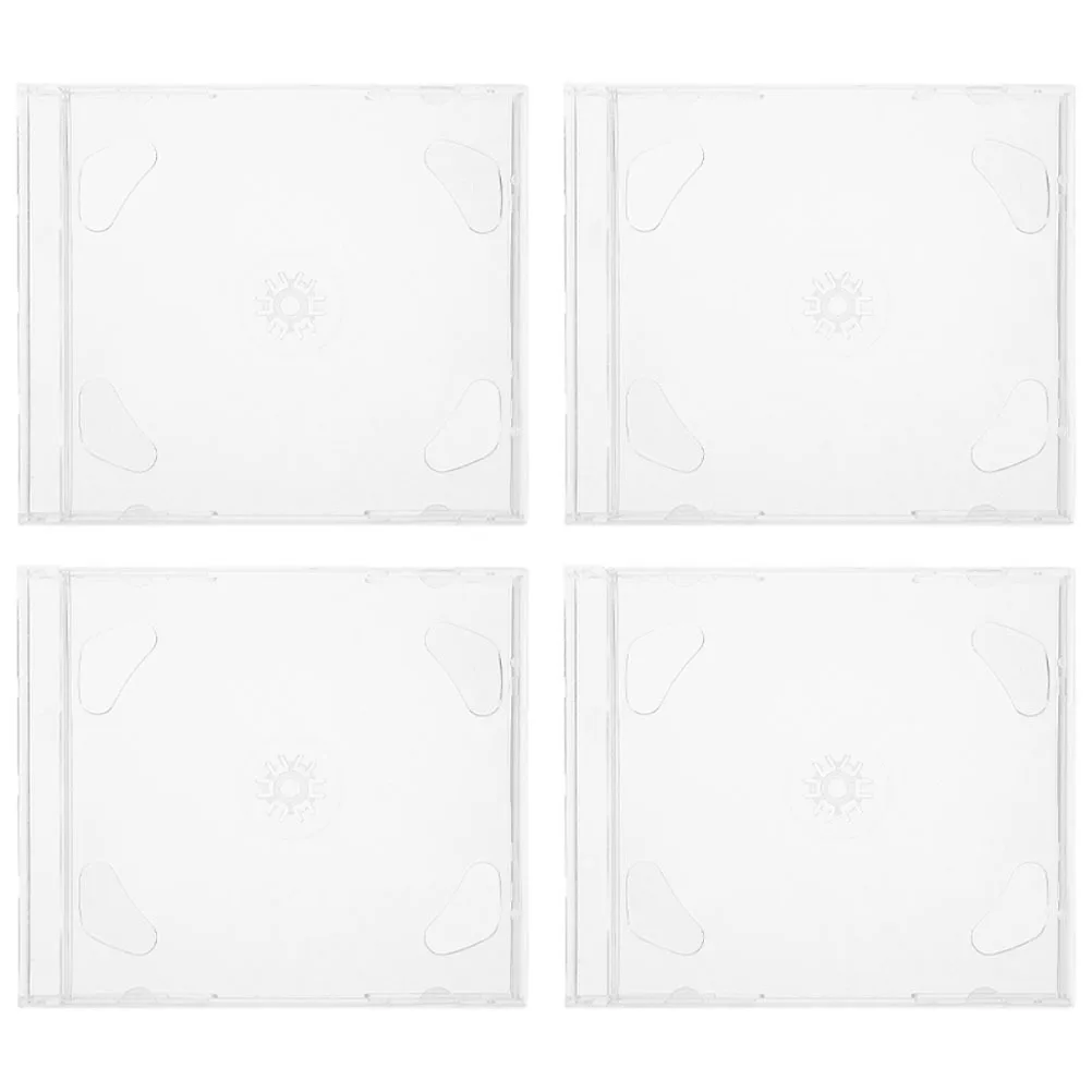 

4pcs Storage Boxes Reusable Dvd Cases Cd Case Organizer Disc Holders Replacement Cd Boxes Dvd Holders Storage Containers