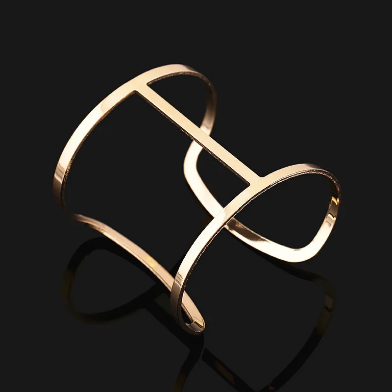 Simple opening bracelet, foreign trade supply popular jewelry metal bracelet Amazon punk bracelet bracelet