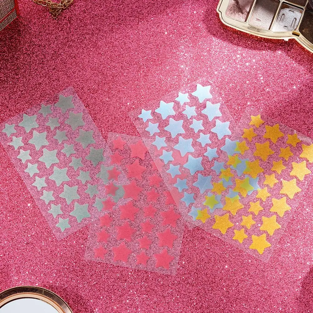 愛らしい動物シリーズ フェイシャルケアツール クリエイティブな星型＆ハート型ニキビパッチ クレンジングツール 144個/1箱