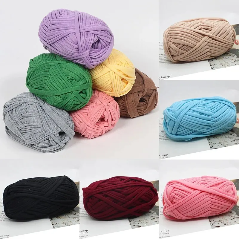 100g/pc T Shirt Thick Soft Cloth Yarn for Hand Knitting Crochet Woven Handbag Blanket Thick Yarn Home Decoration