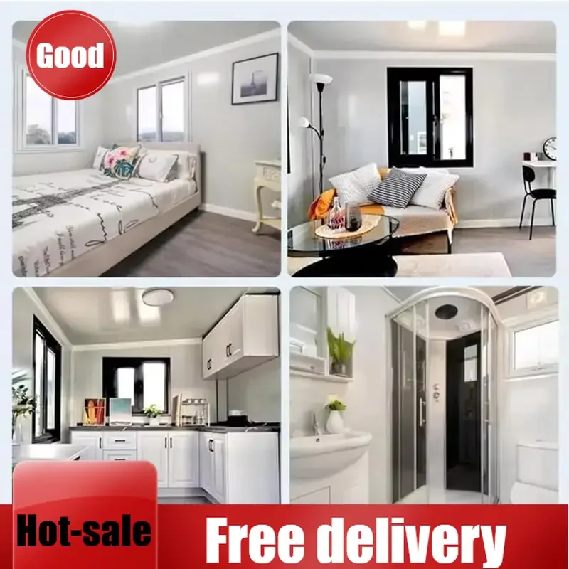 

Разборный модульный мини-дом - 40-футовый портативный контейнерный дом с 3 спальнями, 1 кухней и 1 ванной комнатой, идеально подходит для автономных приключений.